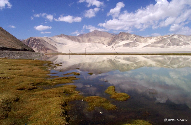 Reflections of poles.jpg - Karakoram Highway